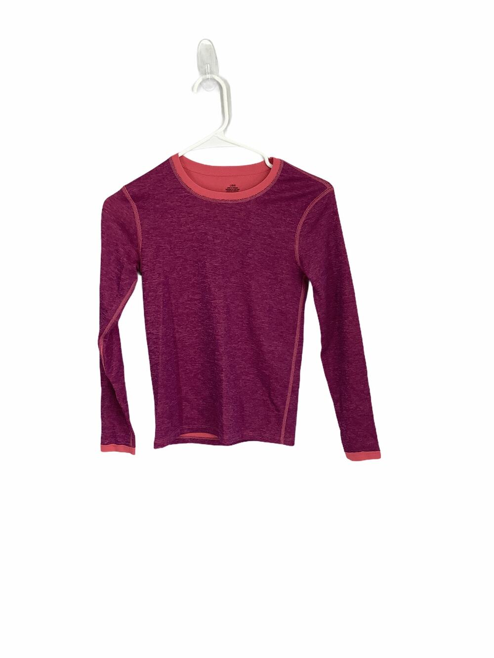 Hanes Girl’s Purple Pink Long Sleeve T-Shirt Large